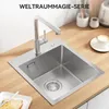 Cecipa Edelstahlspüle 40 x 45 cm Handgefertigt, 304 Produktbild-Vorschau 2