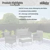 Lounge Set 4tlg. Balkon Möbel Gartengruppe Sitzgarnitur Produktbild-Vorschau 6