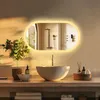 Miroir de salle de bain ovale Vrygle Bluetooth 50 x 80 cm, Voir les images du produit 5