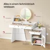 WOLTU Schminktisch mit Beleuchtung, runder Schminkspiegel, Produktbild-Vorschau 6