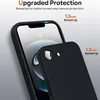 A close-up of a black phone case on a phone, highlighting its protective features. Produktbild-Vorschau