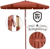 Kingsleeve Parasol de jardin en bois Ø 330 cm terracotta Voir les images du produit 1