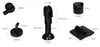A collage of different black bathroom or changing room fittings with dimensions indicated. Náhled obrázku produktu