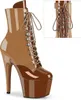 ADORE-1020DC Damen Booties von Pleaser, Braun Beige , EU Produktbild-Vorschau 1