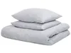 BELIANI Povlečení šedá a bílá bavlna 200 x 220 cm s Náhled obrázku produktu 6