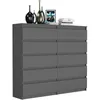 Komoda 140 cm 10 zásuvek skříňka FRAMIRE R-140-S10 antracit Náhled obrázku produktu 6