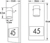 Konstsmide Modena Number Edelstahl, klares Glas, Reflektor Produktbild-Vorschau 5
