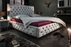 Elegantes Doppelbett PARIS 180x200cm grau Samt Chesterfield Produktbild-Vorschau 3