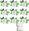 Camerazar Lot de 9 roses roses crème avec ruban décoratif Voir les images du produit 9