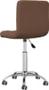 vidaXL Kancelárska stolička Swivel Brown Fabric Náhľad obrázku produktu 5
