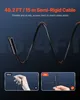 A product image showcasing the semi-rigid cable of an endoscope camera, with comparison shots of its flexibility. Produktbild-Vorschau