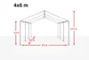 TOOLPORT Partyzelt Pavillon 4x6 m in weiß PE Plane 350 N Produktbild-Vorschau 5