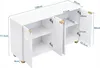 Credenza Merax con 4 ante incise, cassettiera con ripiani Anteprima dell’immagine prodotto 7