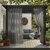 Lot de 2 rideaux d'extérieur en voile gris foncé, Voir les images du produit 4