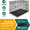 TRESKO® Hundekäfig 62x45x52cm Metall Transportkäfig Auto Produktbild-Vorschau 5