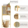 WISFOR Badregal Toilettenregal, Badezimmerregal mit Schrank Produktbild-Vorschau 13