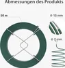 Wiltec Gartendraht grün Ø 2 mm x 50 m, Bindedraht Stahl Produktbild-Vorschau 3
