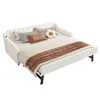 A white daybed with a brown blanket and several pillows is shown against a white background. Podgląd zdjęcia produktu