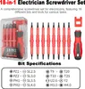 18-in-1 Elektriker-Schraubendreher-Set mit CRV-Bits, Produktbild-Vorschau 3