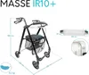 Leichter Indoor Rollator IR10+ Schwarz - Wohnungsrollator Produktbild-Vorschau 8