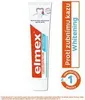 A tube of Elmex Whitening toothpaste is shown next to a vertical orange strip with text. Produktbild-Vorschau