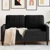 vidaXL 2-osobowa sofa czarna 120 cm aksamitna Podgląd zdjęcia produktu 2