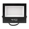 A black LED floodlight is shown against a white background. Náhled obrázku produktu