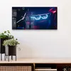 DEQORI Glasuhr 60x30 cm Zahlen 'BWM Frontal Nahaufnahme' Produktbild-Vorschau 4