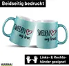 Huuraa Glitzertasse Sweden my love 330ml Blau Keramik Produktbild-Vorschau 2