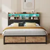 INONEFT Polsterbett 140x200cm mit USB-Ladegerät,Bett mit Produktbild-Vorschau 13