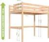 Letto a soppalco in legno con ripiano per scale Sylvia - Anteprima dell’immagine prodotto 9