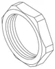 Sechskantmutter M32 aus Polystyrol, lichtgrau, Produktbild-Vorschau 4