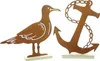 Dekofiguren "Anker & Möwe", maritime Deko aus Metall mit Produktbild-Vorschau 2