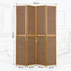 Paravent Séparation de pièce 4 pièces 2 m Bois Cloison brun Voir les images du produit 3