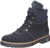 A single navy blue bootie with fur trim is shown against a white background. Anteprima dell’immagine prodotto