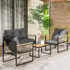 Outsunny 4 tlg. Rattan Gartenmöbel-Set, Sitzgruppe mit Produktbild-Vorschau 7