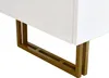 Close-up of the leg and bottom edge of a white sideboard with gold accents. Anteprima dell’immagine prodotto
