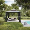 Sunjoy Stahl Pavillon 3x3 KALDI - 307cm x 366cm, hnědá Náhled obrázku produktu 2