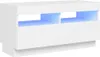 vidaXL TV-Schrank mit LED-Leuchten Weiß 80x35x40 cm Produktbild-Vorschau 1