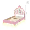 Jugendbett 90x200 Prinzessinnen Bett, LED Bett mit Produktbild-Vorschau 2