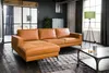 KAWOLA Sofa BLOOM Ecksofa Leder cognac Recamiere links Produktbild-Vorschau 2