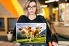 MuchoWow® Laptop Aufkleber Sticker Cover Kühe - Berge - Produktbild-Vorschau 5