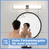 ZMH LED zrkadlové svetlo zrkadlová lampa 2ks chrómové Náhľad obrázku produktu 3