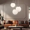 Hängeleuchte, 3 Flammig, Kugeln, Glas satiniert, D 51,5 cm Produktbild-Vorschau 11