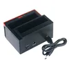 A black and red SATA HDD docking station with a USB cable plugged in, shown on a white background. Náhled obrázku produktu
