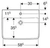 Geberit Renova Plan, para inodoro de pared, 60x48 cm, Vista previa de la imagen del producto 12