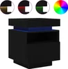 Nachttisch Schwarz Eichen-Optik 40 x 39 x 48,5 cm Produktbild-Vorschau 1