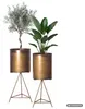 FineBuy Set di 2 vasi da fiori in metallo dorato con Anteprima dell’immagine prodotto 6