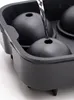 2er Set Eiswürfelform Silikon, Kugel 4,5 cm, schwarz Produktbild-Vorschau 4