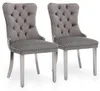Set van 2 fluweleetstoelen voor de eetkamer, met een hoge Productafbeelding-voorbeeld 1